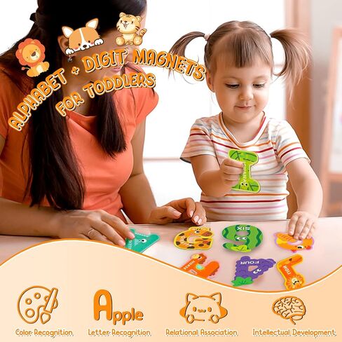 Magnetic Letters, Easter Basket Stuffers, Fridge Magnets for Toddlers 1-3, Alphabet Magnets, ABC Magnets for Toddlers 1-3 Refrigerator, 26 PCS Cute Animal Refrigerator Toys for Kids 1 2 3 4 5 Year Old in Saudi Arabia