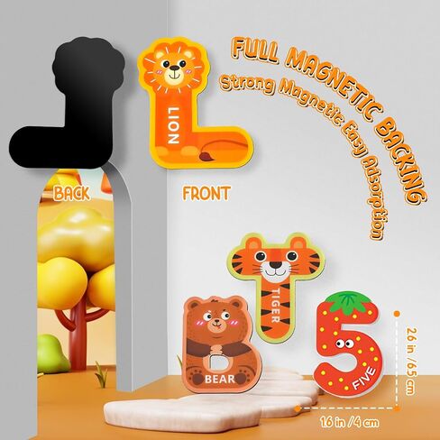 Magnetic Letters, Easter Basket Stuffers, Fridge Magnets for Toddlers 1-3, Alphabet Magnets, ABC Magnets for Toddlers 1-3 Refrigerator, 26 PCS Cute Animal Refrigerator Toys for Kids 1 2 3 4 5 Year Old in Saudi Arabia