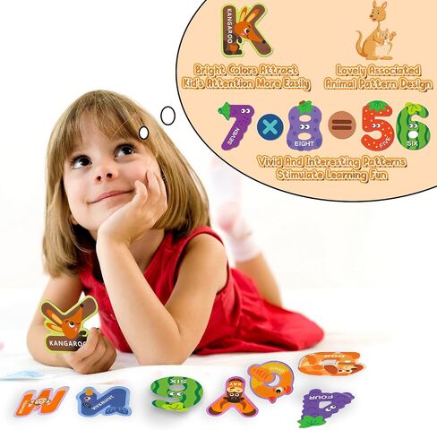 Magnetic Letters, Easter Basket Stuffers, Fridge Magnets for Toddlers 1-3, Alphabet Magnets, ABC Magnets for Toddlers 1-3 Refrigerator, 26 PCS Cute Animal Refrigerator Toys for Kids 1 2 3 4 5 Year Old in Saudi Arabia