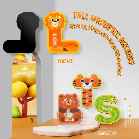 Magnetic Letters, Easter Basket Stuffers, Fridge Magnets for Toddlers 1-3, Alphabet Magnets, ABC Magnets for Toddlers 1-3 Refrigerator, 26 PCS Cute Animal Refrigerator Toys for Kids 1 2 3 4 5 Year Old in Saudi Arabia