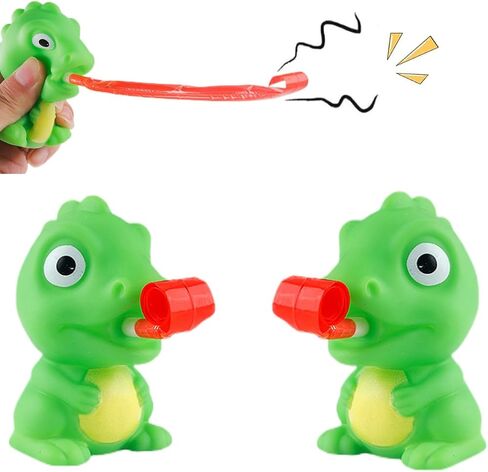 LBKKC Easter Basket Stuffers Creative Stress Rubber Frog Toys Tongue Sticking Out, Creative Party Favor, Novelty Relief Squeeze Toys Funny Gags Gifts for Kids Adults,Sensory Toys, 2 Pack in Saudi Arabia
