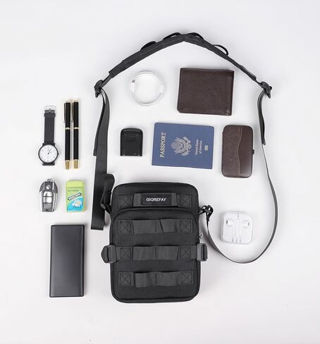 حقيبة كروس تكتيكية خارجية، حقيبة كتف مقاومة للماء EDC Day Pack للسفر والمشي لمسافات طويلة والمشي والصيد in Kuwait