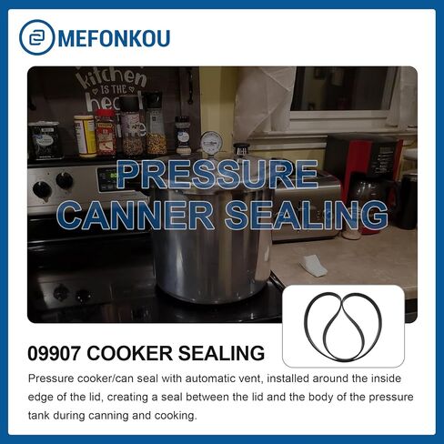 حشية إغلاق طنجرة الضغط 09907 لطباخ الضغط بريستو CA16، CA16H و21 Qt يستبدل الأجزاء 1075، منفذ العادم التلقائي متاح (2/عبوة) in Kuwait