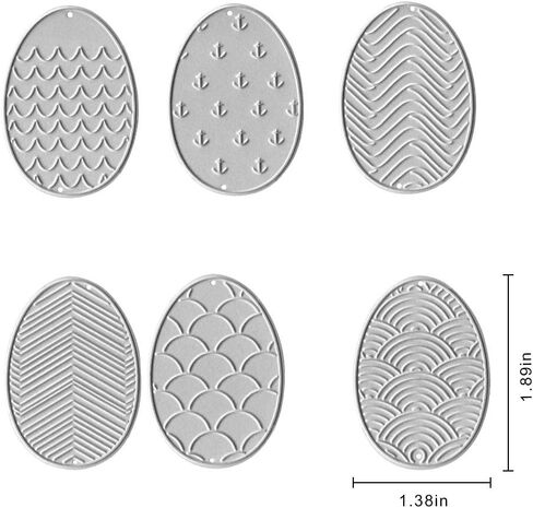 Metal Easter Die Cuts 6 Patterns of Easter Eggs Embossing Stencil Cutting Dies for Card Making Scrapbooking Paper Craft Album Stamps DIY Décor in Saudi Arabia
