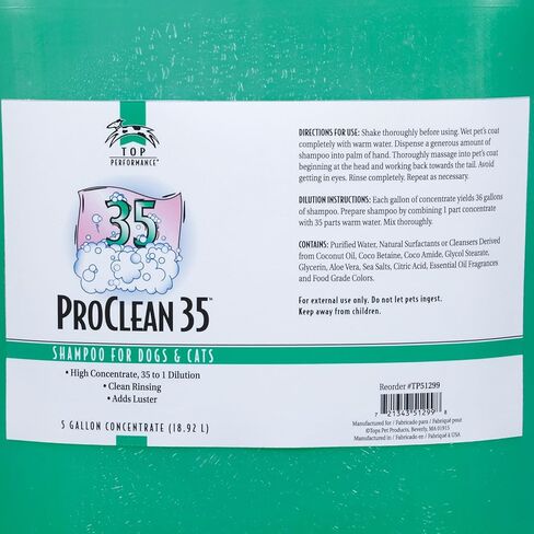 Top Performance ProClean 35 Dog and Cat Shampoo, 2-1/2-Gallon in Saudi Arabia