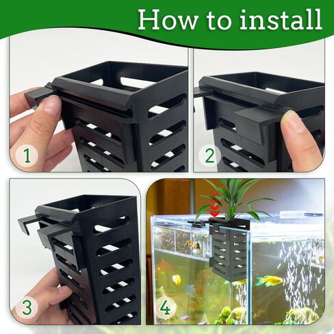 10 عبوات من حاملات نباتات حوض السمك المعلقة، حامل نباتات حوض الأسماك مع خطافات، وعاء نباتات مائية لزراعة نباتات Aquaponic وديكورات Aquascape in Kuwait