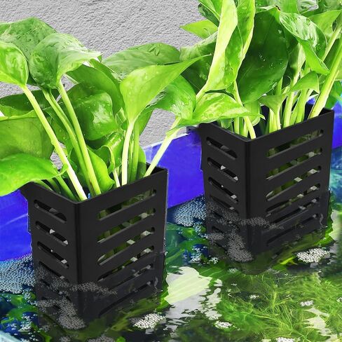 10 عبوات من حاملات نباتات حوض السمك المعلقة، حامل نباتات حوض الأسماك مع خطافات، وعاء نباتات مائية لزراعة نباتات Aquaponic وديكورات Aquascape in Kuwait