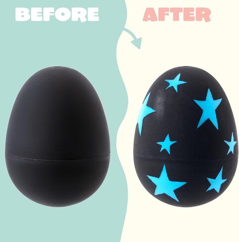 JOYIN 12 Pcs Easter Scratch Eggs, 2.3" Plastic Eggs With Scratchable Surface, Empty Eggs Fillable, Kids Easter Crafts & Scratch Art, Easter Eggs Hunt, Basket Stuffers Fillers, Party Favor Supplies in Saudi Arabia