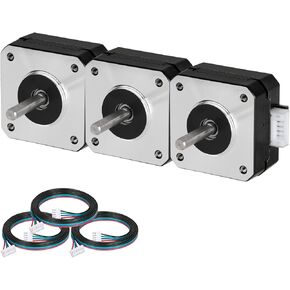 Nema 17 Stepper Motor 5PCS High Torque (145mNm/20.53oz.in) Bipolar 20.5MM Body Length 1A/3.5V 1.8 Deg 2 Phase for 3D Printer CNC Machine in Kuwait