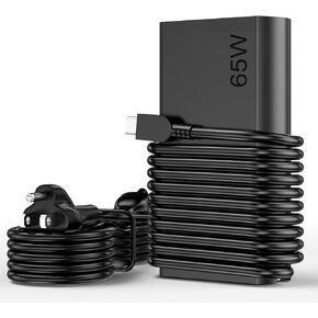 USB C Laptop Charger 65W Replacement for Lenovo Thinkpad Yoga Ideapad Chromebook Computer Type C Fast Charging Power Cord