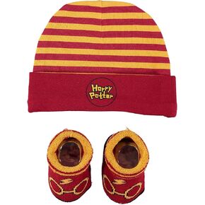 Harry Potter Baby Boys Cap and Bootie Set - Baby Gift Set with Hat and Socks for 0-12 Months (0-12Months)
