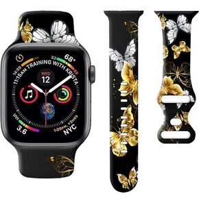 Compatible with iWatch Band 38mm 40mm 41mm 42mm 44mm 45mm 49mm for Women Girl, Cute Fadeless Replacement Strap for iWatch SE Series 9 8 7 6 5 4 3 2 1 Ultra