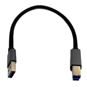 USB A to USB B 3.0 Cable Durable Nylon Braided Type A to B Male SuperSpeed USB Adapter Compatible Printers Scanner Monitor External Hard and More Devices (3.0 M/M 0.3M/1Feet)