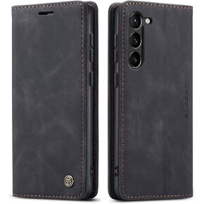 Kowauri Case for Samsung Galaxy S23,Classic Design Leather Wallet Magnetic Closure Flip Case with Kickstand Card Holder Slot Shockproof Protective Cover for Samsung Galaxy S23 5G (Coffee)