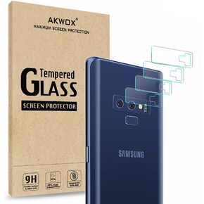 (4 عبوات) واقي عدسة الكاميرا المتوافق مع AKWOX Note 9، رفيع للغاية 0.2 مم 9H واقي عدسة الكاميرا من الزجاج الصلب المقوى لهاتف Samsung Galaxy Note 9، مضاد للخدش، مقاوم للغبار، نفاذية عالية in Kuwait