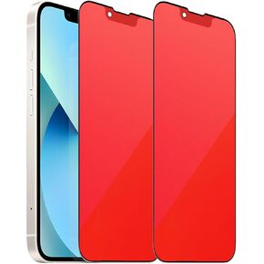2 Pack Matte Anti-Blue Privacy Tempered Glass for iPhone 13 Pro/iPhone 13 / iPhone 14 Anti-glare Anti-Spy Screen Protector Anti-Peeping Film Colorful 6.1 inch