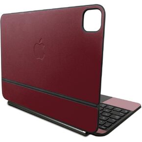 Skin Compatible with Apple Magic Keyboard for iPad Pro 11‑inch (M4) 2024 - Solid Burgundy - Premium 3M Vinyl Protective Wrap Decal Cover - Easy to Apply | Crafted in The USA by MightySkins