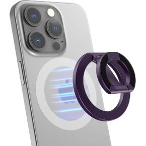TDTOK Upgraded for Magsafe Magnetic Phone Ring Holder, Dual-Sided Magnet Cell Phone Grip Adjustable Finger Ring Kickstand Magnet Phone Holder Grip for iPhone, iPad, Android Smartphones