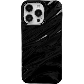 Caseative for iPhone 14 Pro Max Case,Water Ripple Pattern Curly Wave Shape Soft Compatible with iPhone Case (iPhone 14 Pro Max,Wine Red)