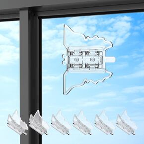 Child Proof Sliding Door Lock-6 Pack Sliding Glass Window Safety Lock for Patio Door, Sliding Wardrobe Door, Closet Door, No Drilling Required