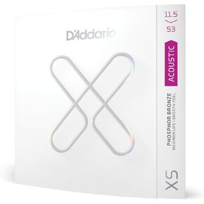 أوتار جيتار داداريو - أوتار جيتار صوتية مطلية بالبرونز الفوسفور XS - XSAPB1253 - أقصى عمر مع ملمس ناعم ونغمة استثنائية - لـ 6 أوتار جيتار - 12-53 ضوء