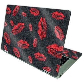 MightySkins Glossy Glitter Skin Compatible with HP Chromebook x360 14 (2021) - Kiss Me | Protective, Durable High-Gloss Glitter Finish | Easy to Apply, Remove, and Change Styles | Made in The USA