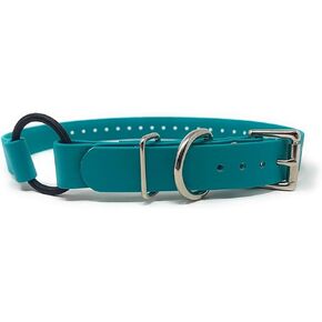 Sparky Pet Co - 1" ECollar Replacement Strap - Bungee Loop Dog Collar - Waterproof Biothane - Adjustable - Metal Clasp - for Invisible Fence Systems Teal
