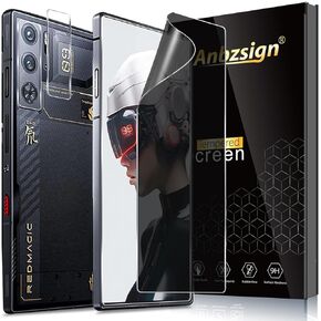 for Nubia Red Magic 9 Pro/Magic 9 Pro+ Privacy Screen Protector and Camera Lens Protector, Anti-Spy Flexible Privacy Screen Protector 9H Hardness Anti-Scratch Bubble Free