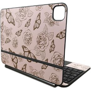 Skin Compatible with Apple Magic Keyboard for iPad Pro 11‑inch (M4) 2024 - Butterfly Garden - Premium 3M Vinyl Protective Wrap Decal Cover - Easy to Apply | Crafted in The USA by MightySkins