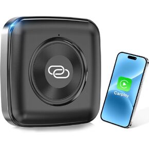 محول CarPlay اللاسلكي سريع الاتصال لأجهزة Apple: التوصيل والتشغيل بدون تأخير، تحويل بلوتوث سلكي إلى لاسلكي - حجم صغير سهل الإعداد متوافق مع iPhone iOS 9+