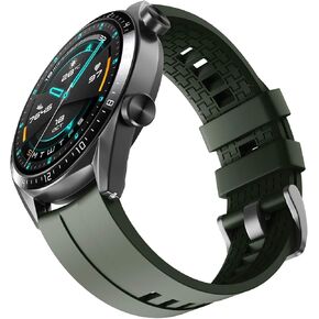 NotoCity for Samsung Galaxy Watch 46mm/ Galaxy Watch 3 45mm/ Huawei GT/Huawei GT 2(46mm) Watch Band, 22mm Silicone Straps Watch Band Accessory (army green)