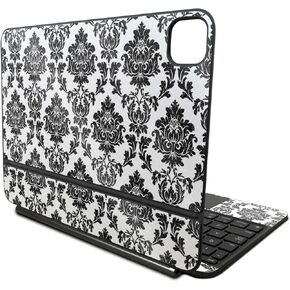 Glossy Glitter Skin Compatible with Apple Magic Keyboard for iPad Pro 11‑inch (M4) 2024 - Vintage Damask - Premium 3M Vinyl Protective Decal Cover - Easy to Apply | Crafted in The USA by MightySkins