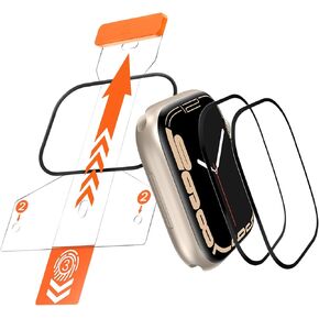Tensea 2Pack for Apple Watch Screen Protector 45mm 41mm 44mm 40mm 49mm Accessories, Protective Soft Film [without Installation House], for iWatch Series 9 8 7 6 5 4 SE SE 2nd Generation Ultra Ultra 2