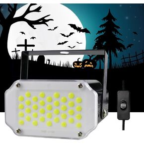 أضواء ستروب بيضاء، AQOOL فائقة السطوع 36 LED DJ Strobe Light للحفلات، ستروب صغير مع زر تشغيل/إيقاف، سرعة ستروب تنشيط الصوت قابل للتعديل ضوء فلاش المرحلة، لنادي DJ لحفلات الهالوين