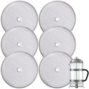 French Press Filter, AMOHEE 4 inch French Press Filters Screen, Stainless Steel French Press Mesh Filter Replacement for 34oz/8cup French Press Coffee Makers and Tea Machines