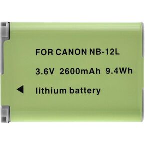 Xit XTNB12L 2600mAh Lithium Ion Battery for Canon NB-12L (Light Green)