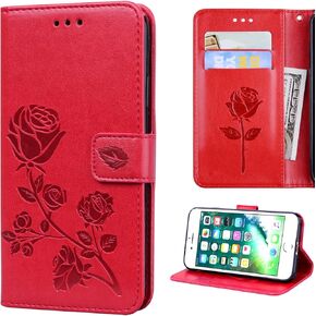 NB Case for iPhone SE 2020 Case,iPhone 7 Flip Case,iPhone 8 Wallet Case Floral for Women and Girls,iPhone SE 2022 Case Leather Magnetic with Card Holder Cover iPhone SE2020/7/8/SE2022 4.7 inch Brown