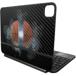 Carbon Fiber Skin Compatible with Apple Magic Keyboard for iPad Pro 11‑inch (M4) 2024 - Basketball Orb - Premium 3M Vinyl Protective Decal Cover - Easy to Apply | Crafted in The USA by MightySkins