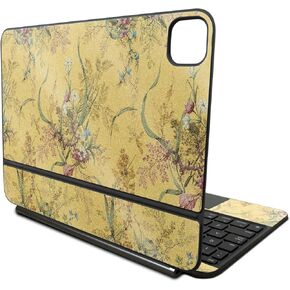 Glossy Glitter Skin Compatible with Apple Magic Keyboard for iPad Pro 11‑inch (M4) 2024 - Yellow Marble End - 3M Vinyl Protective Decal Cover - Easy to Apply | Crafted in The USA by MightySkins