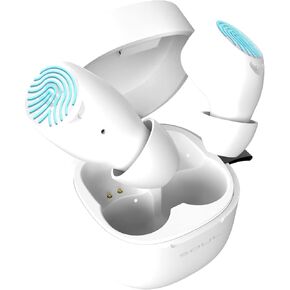 Soul S-Track Wireless Earbuds with Charging Case - Water Resistant, Sport Earbuds + 7 Hour Charge Time - Incredibly Lightweight Wireless in Ear Headphones - Earbuds Wireless Bluetooth - Pearl White