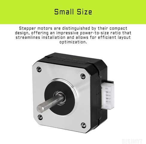 Nema 17 Stepper Motor 5PCS High Torque (145mNm/20.53oz.in) Bipolar 20.5MM Body Length 1A/3.5V 1.8 Deg 2 Phase for 3D Printer CNC Machine in Kuwait