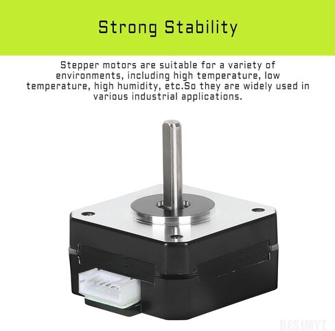 Nema 17 Stepper Motor 5PCS High Torque (145mNm/20.53oz.in) Bipolar 20.5MM Body Length 1A/3.5V 1.8 Deg 2 Phase for 3D Printer CNC Machine in Kuwait