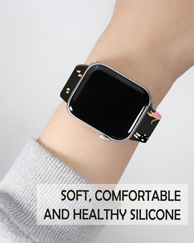 متوافق مع سوار iWatch مقاس 38 مم 40 مم 41 مم 42 مم 44 مم 45 مم 49 مم للنساء والفتيات، حزام بديل لطيف لا يبهت لسلسلة iWatch SE 9 8 7 6 5 4 3 2 1 Ultra in Saudi Arabia