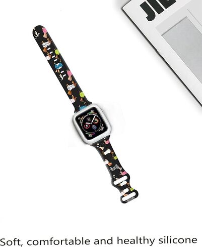متوافق مع سوار iWatch مقاس 38 مم 40 مم 41 مم 42 مم 44 مم 45 مم 49 مم للنساء والفتيات، حزام بديل لطيف لا يبهت لسلسلة iWatch SE 9 8 7 6 5 4 3 2 1 Ultra in Saudi Arabia