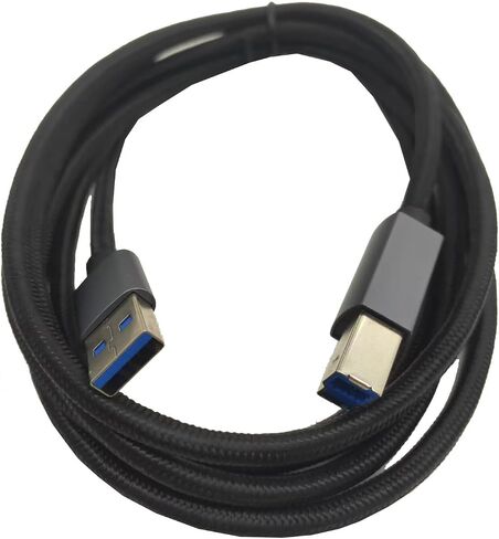 USB A to USB B 3.0 Cable Durable Nylon Braided Type A to B Male SuperSpeed USB Adapter Compatible Printers Scanner Monitor External Hard and More Devices (3.0 M/M 0.3M/1Feet) in Saudi Arabia