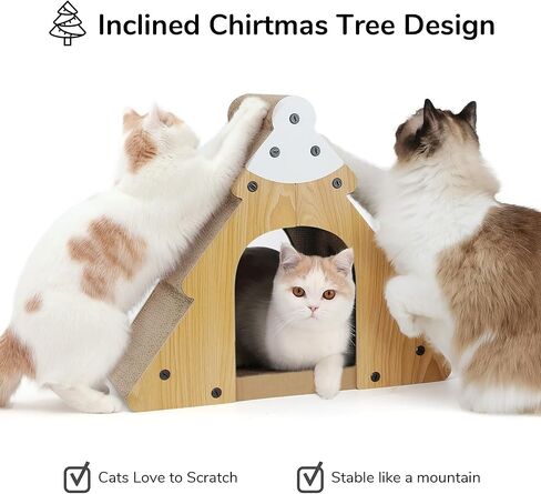 FUKUMARU Cat Scratcher, Cardboard Cat Scratchers Bed, Vertical and Horizontal Cat Scratch Pad, Cozy Cats Lounger as Tunnel and Sofa, 16.8 Inch Bevelled Surface, Maximum Load Capacity 22 Lbs in Saudi Arabia