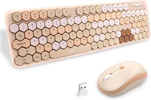 2.4GHz Wireless Keyboard and Mouse Combination,Honeycomb Shaped 17-inch Keyboard for Teenagers' laptops and PCs in Kuwait