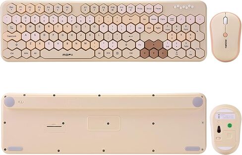 2.4GHz Wireless Keyboard and Mouse Combination,Honeycomb Shaped 17-inch Keyboard for Teenagers' laptops and PCs in Kuwait