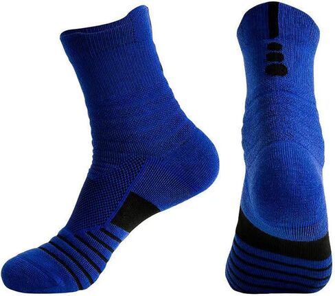 YQHMT Basketball Socks Outdoor Athletic Crew Socks Thick Compression Long Running Sports Socks for Men & Women 4 Pack in Saudi Arabia