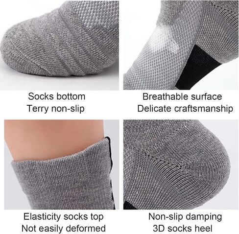 YQHMT Basketball Socks Outdoor Athletic Crew Socks Thick Compression Long Running Sports Socks for Men & Women 4 Pack in Saudi Arabia